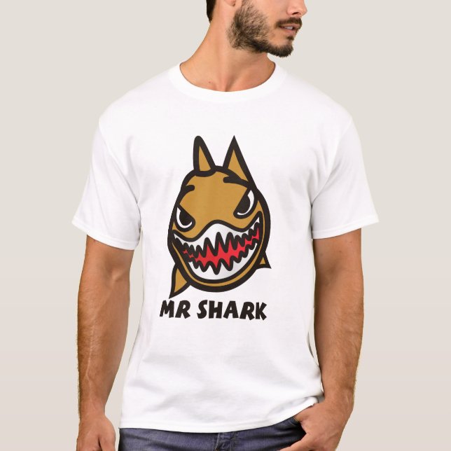 camiseta fresca del estilo de Sr. shark (Anverso)