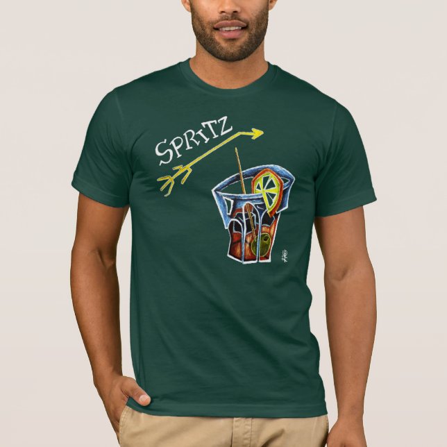 Camiseta fresca del hombre - Spritz Aperol - (Anverso)