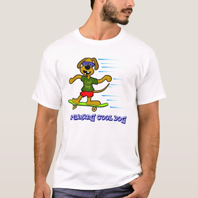 Camiseta fresca del perro que cruza (Anverso)