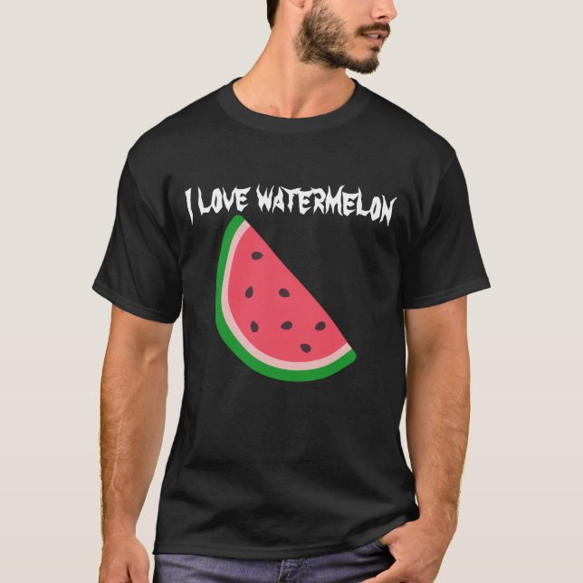 camiseta fresca para los amantes de la sandía y de (Anverso)
