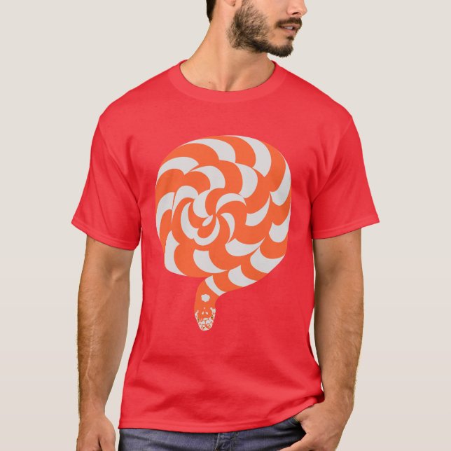 Camiseta fresca para los hombres con la serpiente (Anverso)
