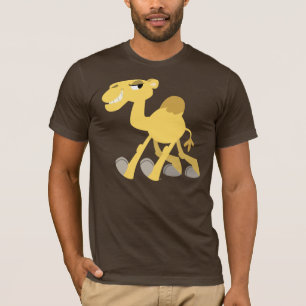 Camiseta fresca y linda del camello del dibujo