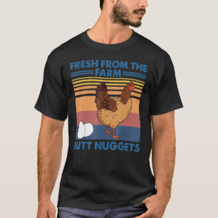 Camiseta Fresco Butt Nuggets Vintage Retro Pollo Lover Lar