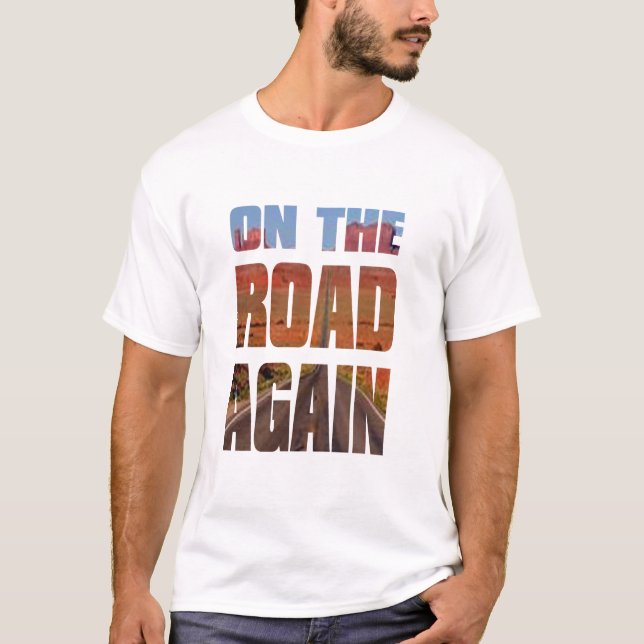 Camiseta fresco en la carretera otra vez el espíritu libre  (Anverso)