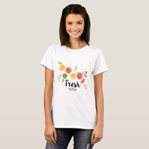 Camiseta Fresco - Frutas cítricas en acuarela