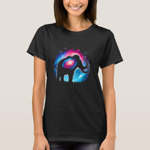 Camiseta Fresco Gráfico Espacial de la Galaxia del Mamut La