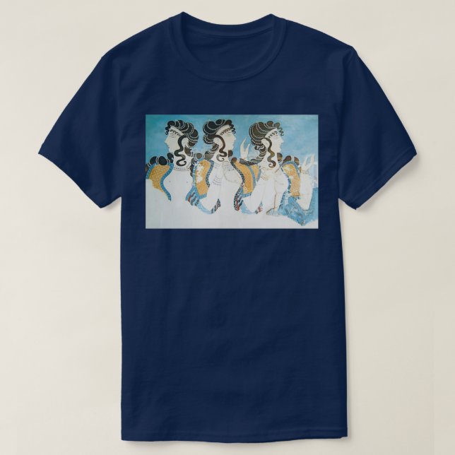 Camiseta Fresco mostrando a tres mujeres de Knossos palace  (Diseño del anverso)