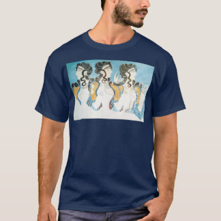 Camiseta Fresco mostrando a tres mujeres de Knossos palace 
