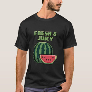 Camiseta Fresco y delicioso Watermelón Pixel Diseño de Arte