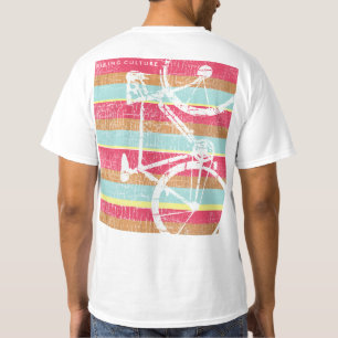 Camiseta fresco y rayado, bici-cultura, bicicleta gráfica