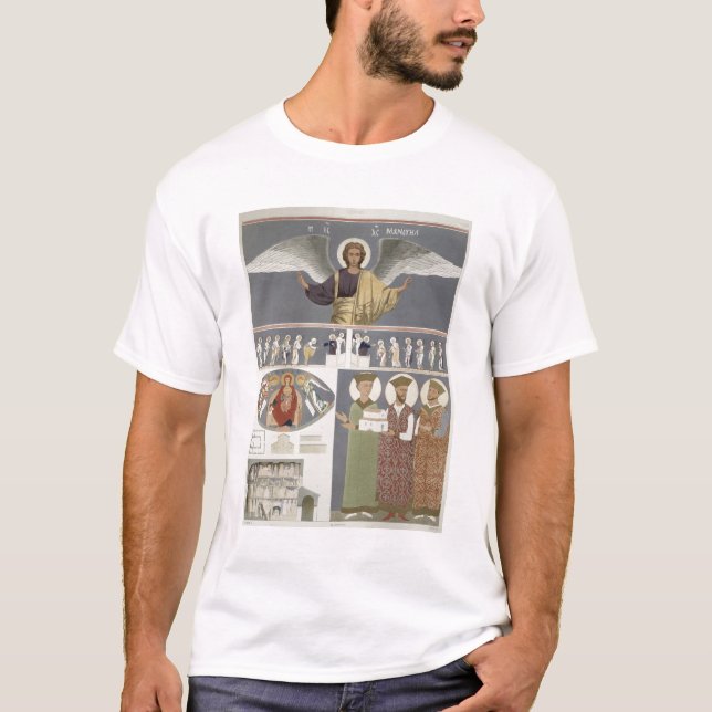 Camiseta Frescos de la iglesia ortodoxa de Nekrssi cerca (Anverso)