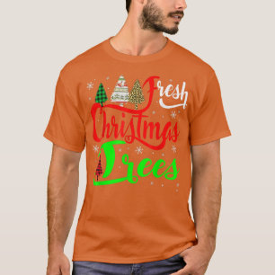 Camiseta Fresh Christmas Tree Cool Xmas Tree Red Green Plai