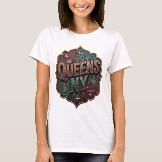Camiseta Fresh Gold QUEENS NY (Anverso)