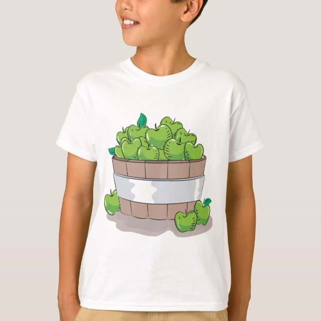Camiseta Fresh Green Apple Harvest Barrel Granny Smith (Anverso)