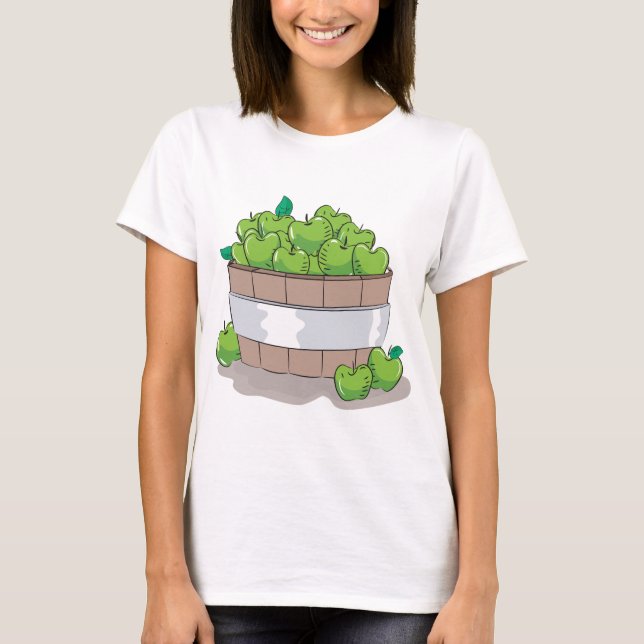 Camiseta Fresh Green Apple Harvest Barrel Granny Smith (Anverso)