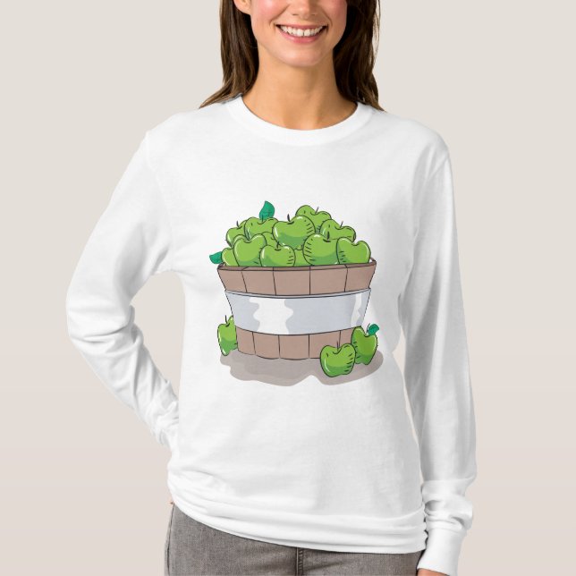 Camiseta Fresh Green Apple Harvest Barrel Granny Smith (Anverso)