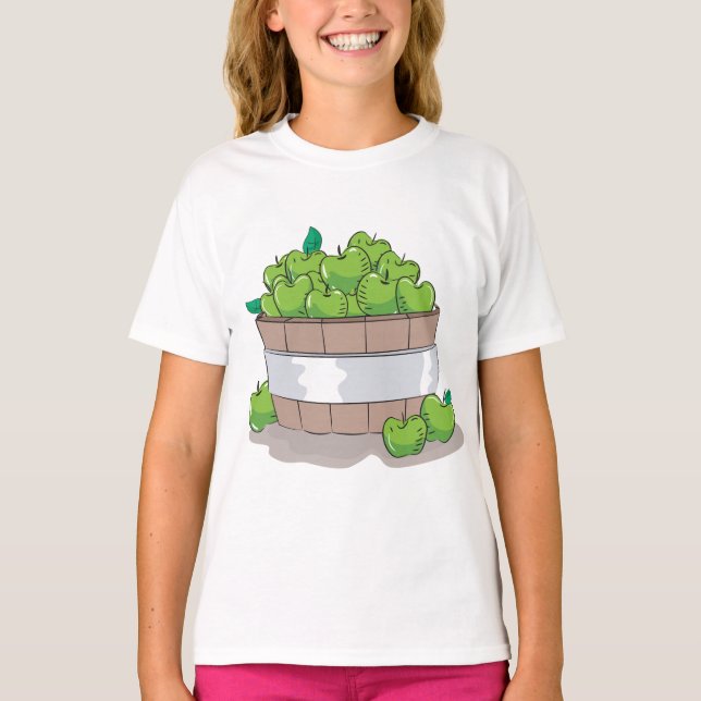 Camiseta Fresh Green Apple Harvest Barrel Granny Smith (Anverso)