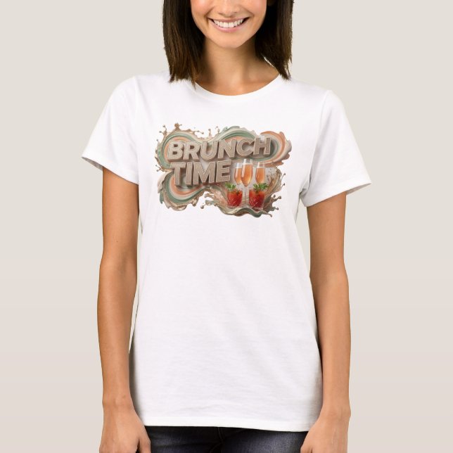 Camiseta Fresh Orange BRUNCH TIME Statement (Anverso)