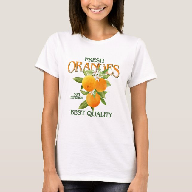 Camiseta Fresh Oranges - Best Quality (Anverso)