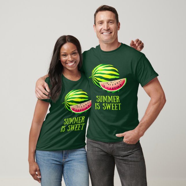 Camiseta Fresh, Ripe Watermelon with Summer Vibes (Unisexo)