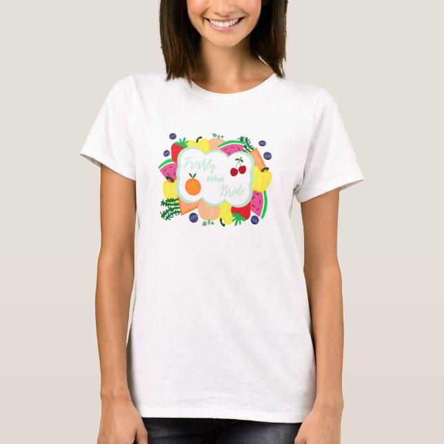Camiseta Freshly Picked Bride Bridal Shower (Anverso)