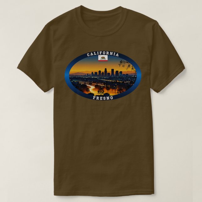 Camiseta Fresno California Travel TShirt (Diseño del anverso)