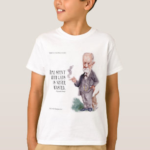 Camiseta Freud & Cita Sobre Gatos Chicos
