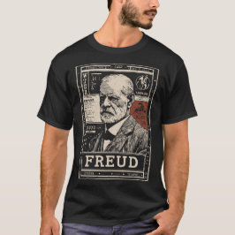 Camiseta Freud oriental retro | Retrato pionero de psicolog