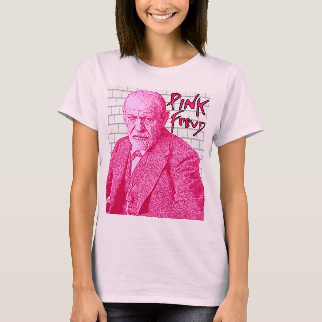 Camiseta FREUD ROSADO, FREUD, psiquiatría, psicoanálisis (Anverso)