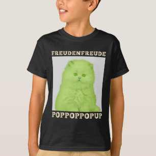 Camiseta Freudenfreude Poppoppop Arriba Gato De Encaje Rojo
