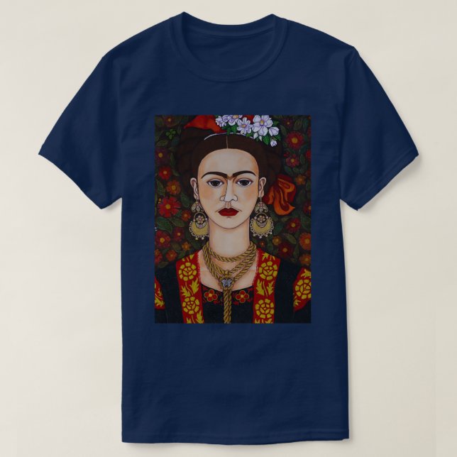 Camiseta Frida con mariposas (Diseño del anverso)