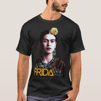 Camiseta Frida con rosa amarillo y Viva la Vida Classic T-