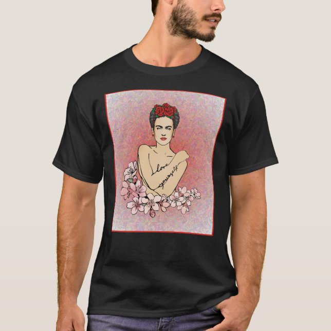 Camiseta Frida Kahlo Amo a ti mismo portait estético Canv (Anverso)