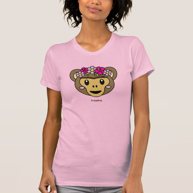 Camiseta Frida Kahlo | Frida Moji - Mono (Anverso)