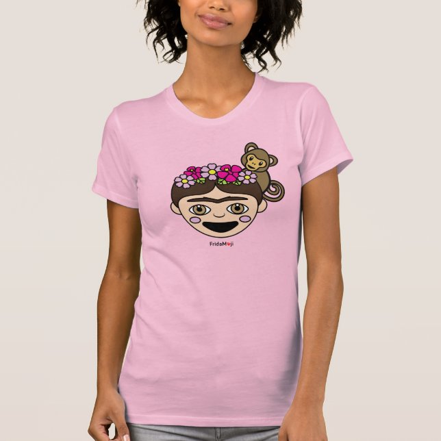 Camiseta Frida Kahlo | FridaMoji - Frida feliz (Anverso)