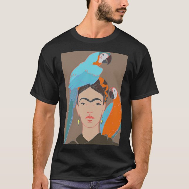 Camiseta FRIDA KAHLO Mexican Feminist portrait Art poster A (Anverso)