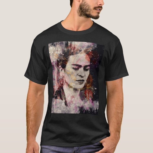 Camiseta FRIDA KAHLO Retrato Feminista Mexicano Arte (Anverso)