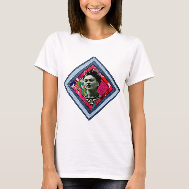 Camiseta Frida Kahlo Retro Denim Diamond (Anverso)