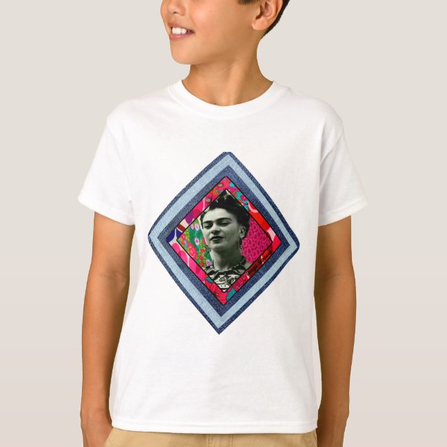 Camiseta Frida Kahlo Retro Denim Diamond (Anverso)