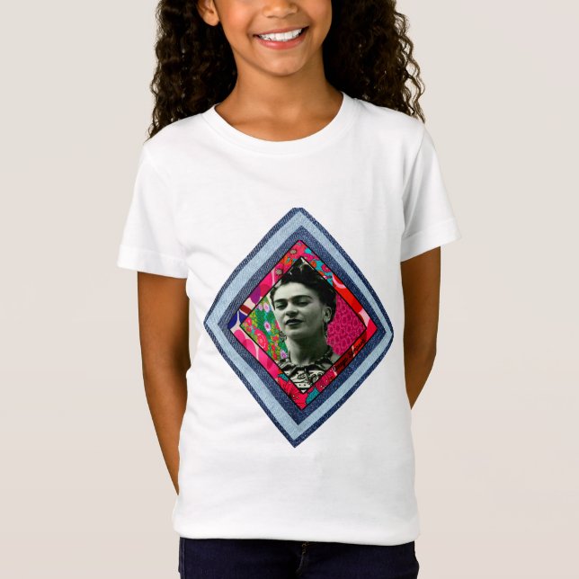 Camiseta Frida Kahlo Retro Denim Diamond (Anverso)