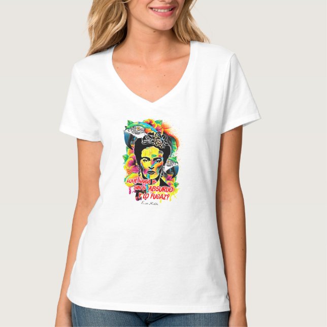 Camiseta Frida Kahlo y Guacamayo (Anverso)