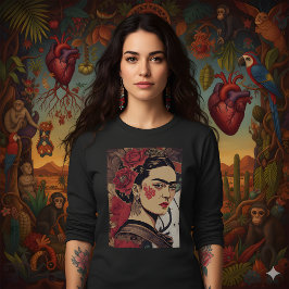 Camiseta Frida Reloaded - Tee de arte Rebel InkPunk