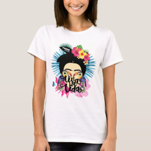 Camiseta Frida Tropical y Loros