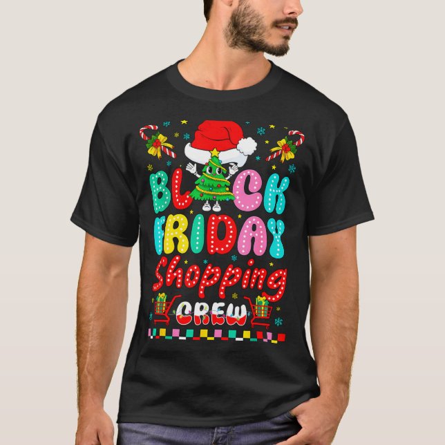 Camiseta Friday Shopng Crew Christmas Lights Black Shopng F (Anverso)