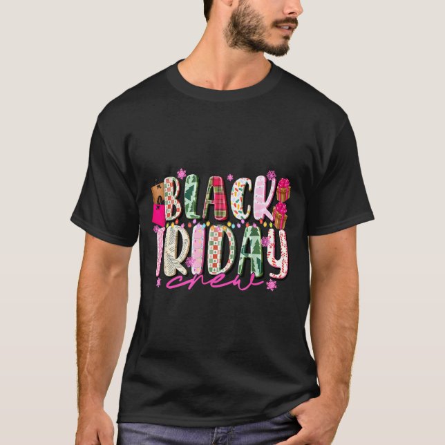 Camiseta Friday Shopng Crew Christmas Lights Black Shopng F (Anverso)