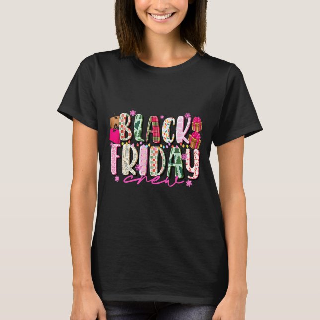 Camiseta Friday Shopng Crew Christmas Lights Black Shopng F (Anverso)