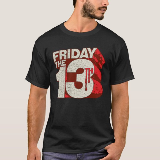 Camiseta Friday the 13th | Bleeding Stacked 3D Logo (Anverso)