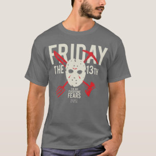 Camiseta Friday the 13th   Weapons Cross Hockey Mask