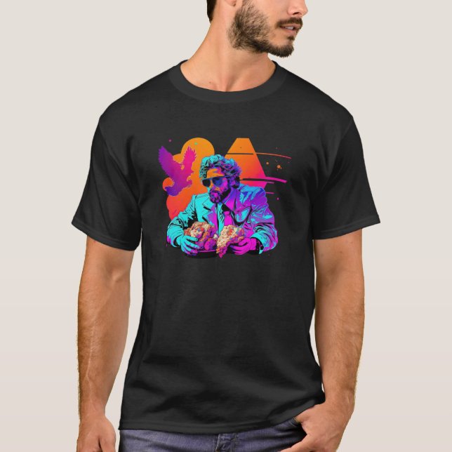 Camiseta Fried Chicken Synthwave 80s Retrowave Aesthetic (Anverso)