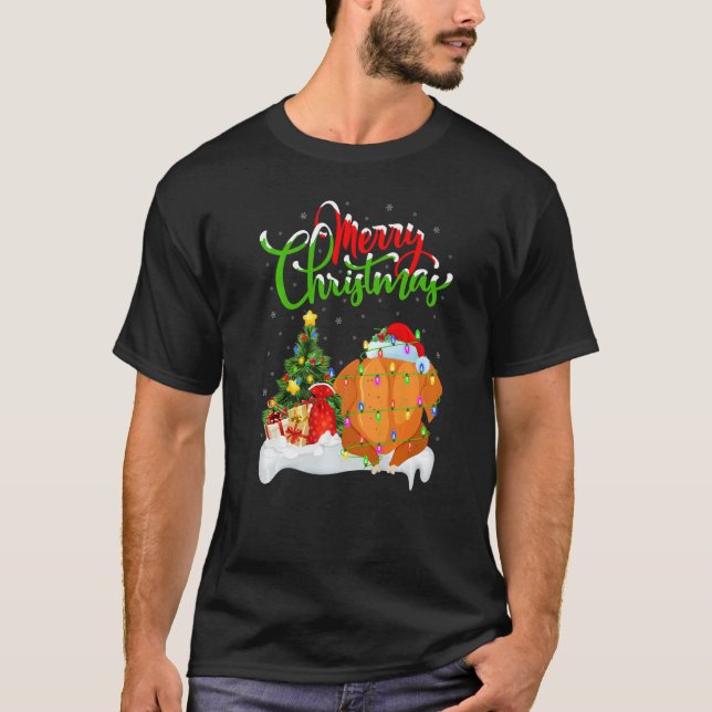 Camiseta Fried Chicken  Xmas Decorations Fried Chicken Chri (Anverso)